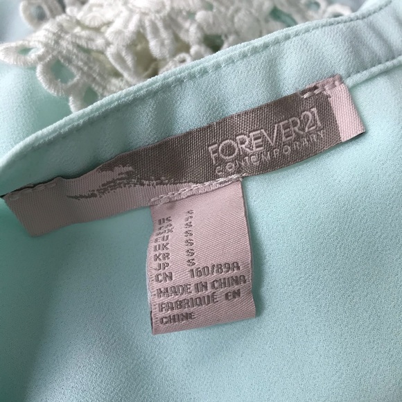 Forever 21 lace 3/4 sleeve blouse Sz S - Picture 9 of 12